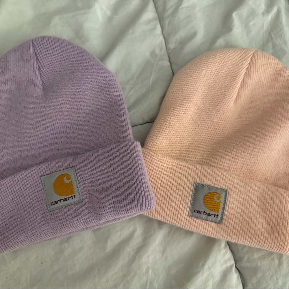 Carhartt infant Beanie Duo - Lavender and Pink